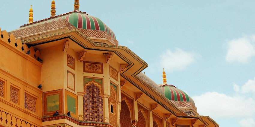 Majestic views of the beautiful Palace having beautiful carving on its walls