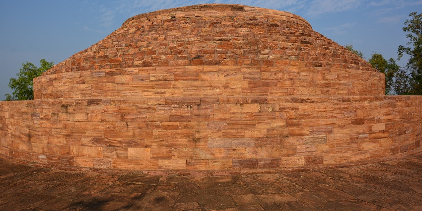 The 15.5 meters wide giant Mahastupa at Lalitgiri Monastery in Jajpur District, Odisha.