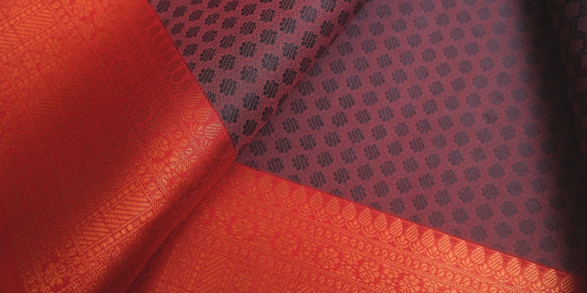 A picture displaying Maheshwari sarees, featuring conventional craftsmanship.