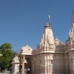 A stunning Jain temple in Gujarat, India, showcasing intricate architecture - Mahudi Temples