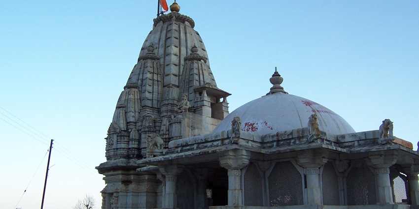 The view of the temple, standing as a symbol of strength and devotion.