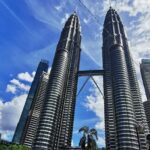 A breathtaking view of two tall towers in Kuala Lumpur for everyone to visit and explore.