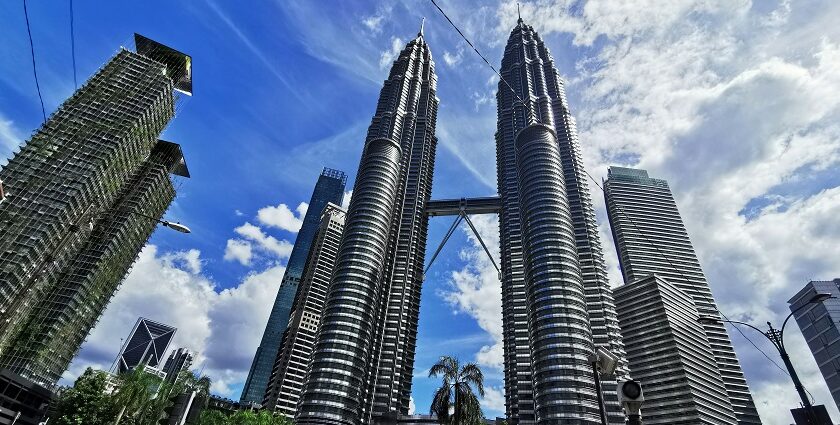 A breathtaking view of two tall towers in Kuala Lumpur for everyone to visit and explore.