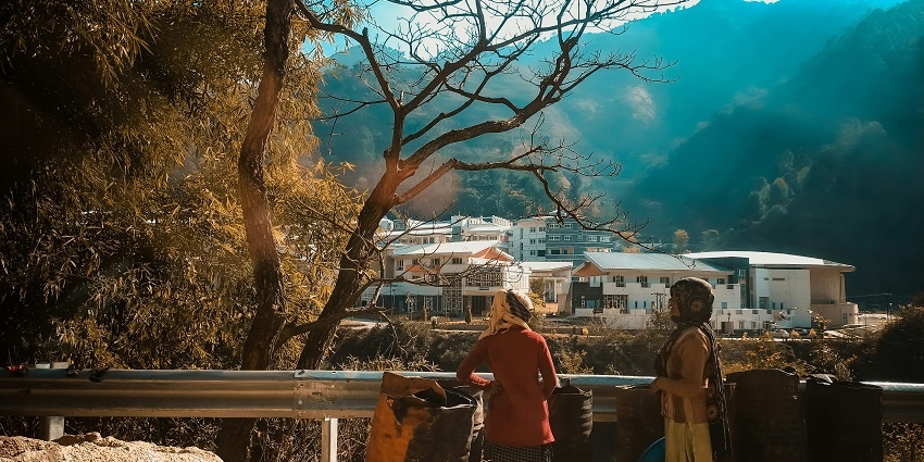 Clear view of the lush laden hill of the Mandi in the State of Himachal Pradesh near Chandigarh