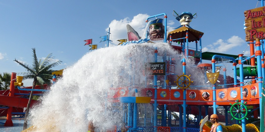 Image of water park and rides people enjoying - picnic places in Ahmedabad