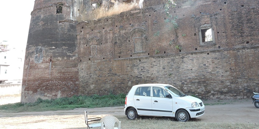 Mani Majra Fort's west side view, Sector 13, Chandigarh, one of the best Chandigarh forts.