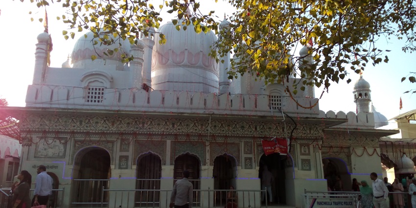 A beautiful view of the Mansa Devi temple at Chandigarh.