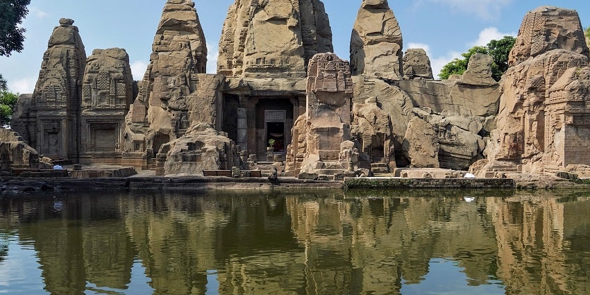 Explore the intricate carvings of Mansoor Rock Cut Temple located in The Kangra district.