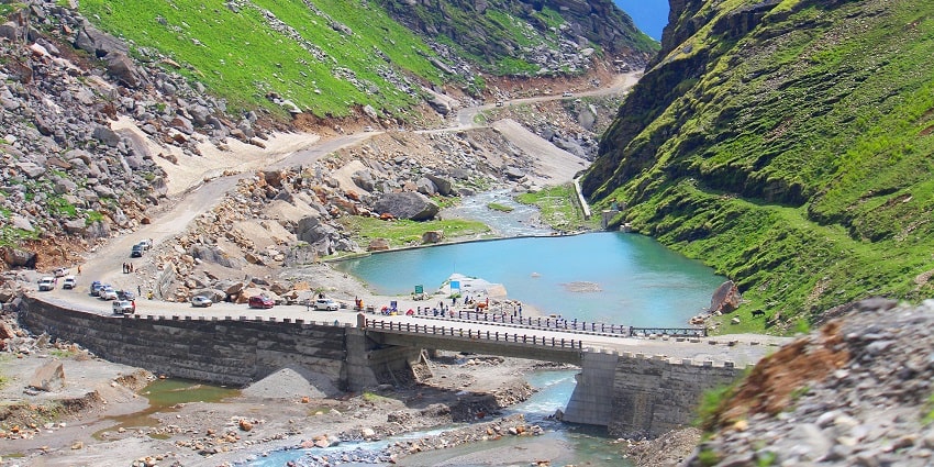 An aerial view of Marhi, one of the breathtaking tourist destinations in Himachal Pradesh.