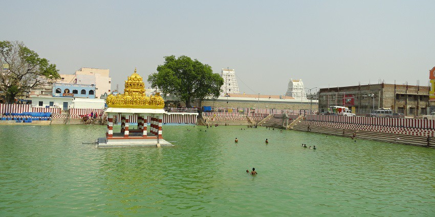 A picture of a temple in Bhimavaram, one of the best places to visit in Andhra Pradesh for tourists
