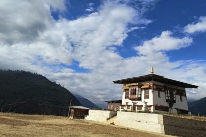 Old temple at Serlung Monastery, one of the historic monasteries in Bhutan.