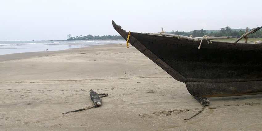 Morjim Beach, vast expanse of sand at the edge of Arabian Sea hidden from the crowd