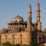 A panoramic view of one of the popular mosques in Gujarat with its rich Islamic heritage