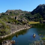 An image showing a Majestic view of a mountain in Mount Abu, featuring rugged rocky terrain.