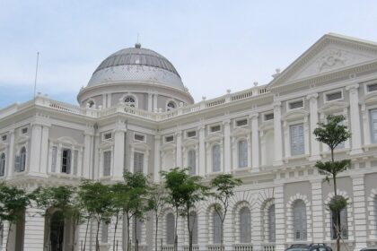 A serene view of the pristine white building, a famous tourist attraction of the region.