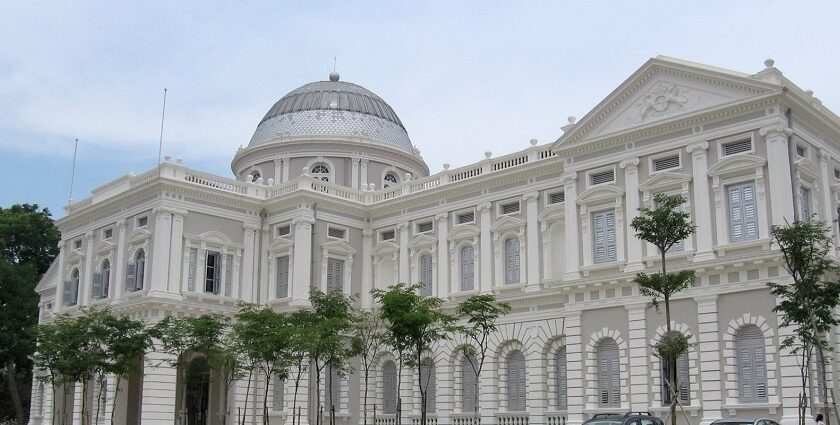 A serene view of the pristine white building, a famous tourist attraction of the region.