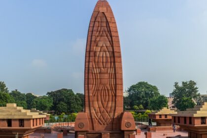 Panoramic view of the Jallianwala Bagh museum in Amritsar showcasing the history of 1919