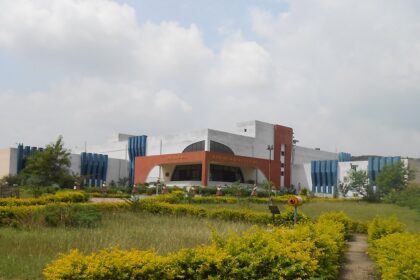 A view of the Science Centre, one of the museums in Ranchi, from a distance.