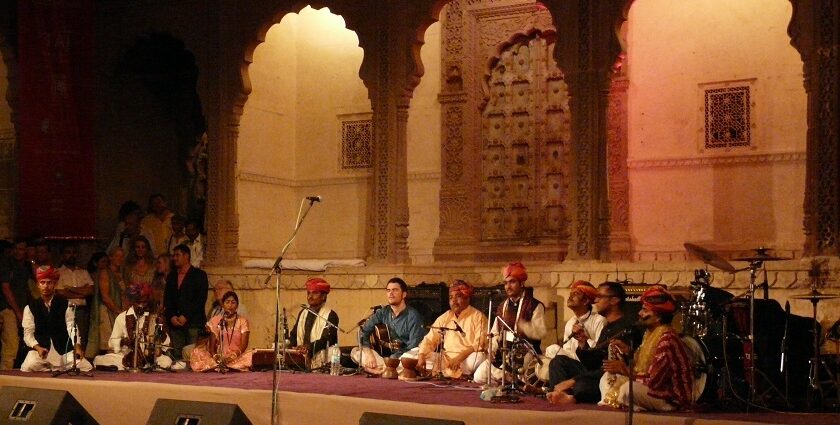 The music festivals in Rajasthan showcase traditional and contemporary performances.