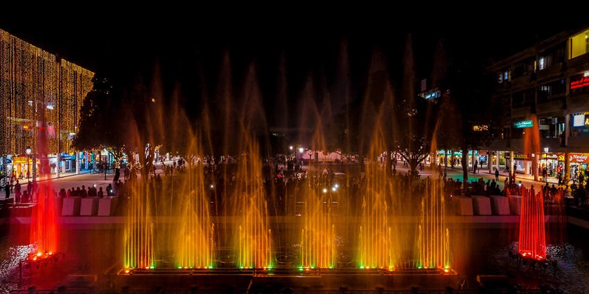 A beautiful image of the Musical Fountain, in the list of places to visit in Chandigarh