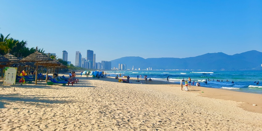 My Khe Beach is among beaches in Vietnam, with a long sandy stretch and a serene coastline.