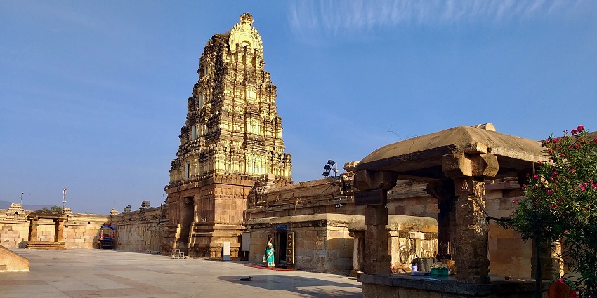 Panoramic snapshot of the beautiful 16th century Kodandarama temple in Andhra