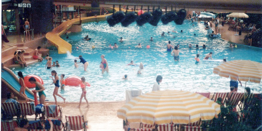 Panoramic image of the beautiful Water park word in the majestic state of Goa amidst greenery