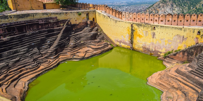 Nahargarh Fort, built in 1734, offering panoramic views of the city and hills.