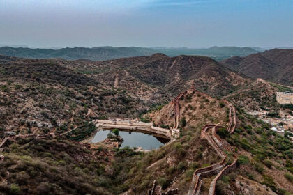 Picturesque view of the city from Nahargarh Wildlife Sanctuary.