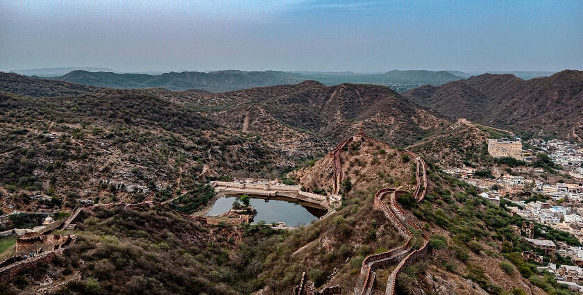 Picturesque view of the city from Nahargarh Wildlife Sanctuary.