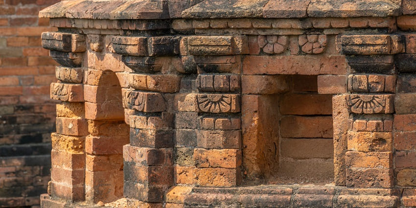 An ancient structure in the ruins of the ancient Nalanda University in Bihar