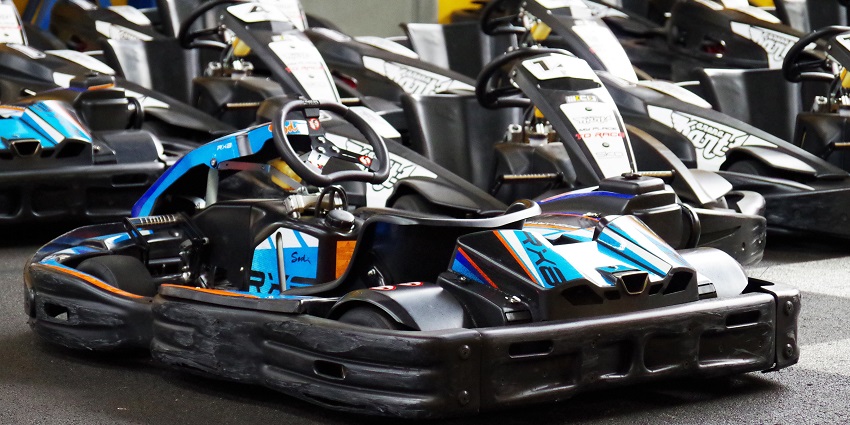 Go Karts at the Nalsarovar Adventure Park, one of the most fun activities offered here