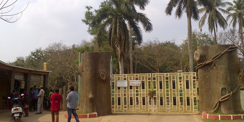 Nandankanan Botanical Garden Entrance ticketing gate which is nearby the Charchika Temple