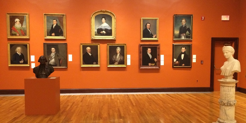 A fascinating view of assorted paintings in the National Gallery of Portraits for all.