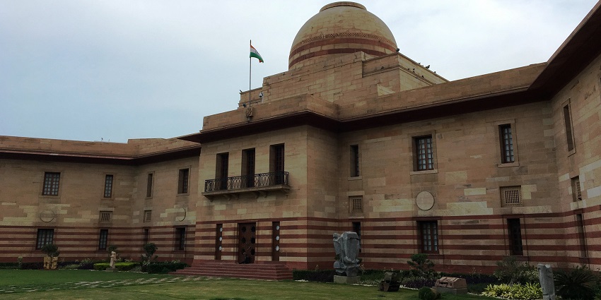 Scenic image of the beautiful jaipur house which is also the Modern art gallery museum