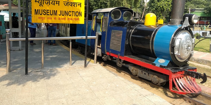 A glimpse of the National Rail Museum, a famous tourist attraction in Delhi.