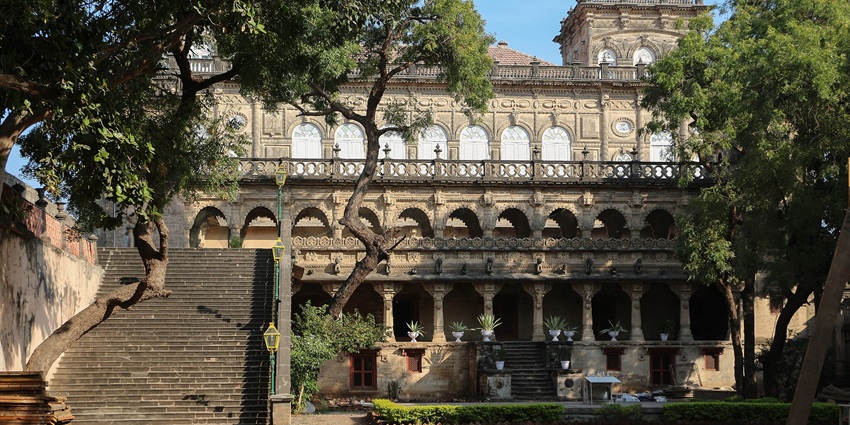 The palatial Naulakha Palace, a popular tourist hotspot near the Heaven Water Park.