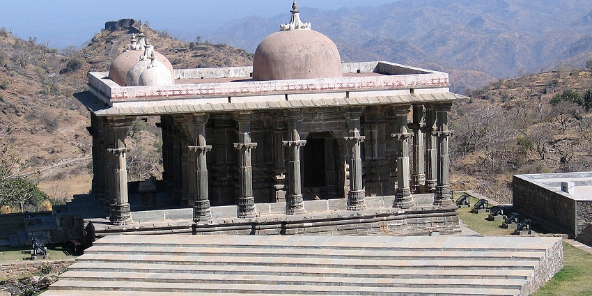 Temple perched on the hill.