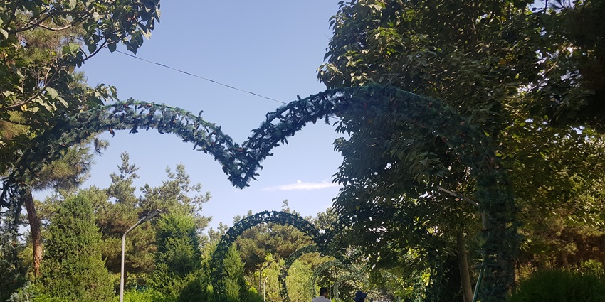 A lush green park with walking trails and vibrant flora, offering one of the peaceful places to visit in Neemrana.