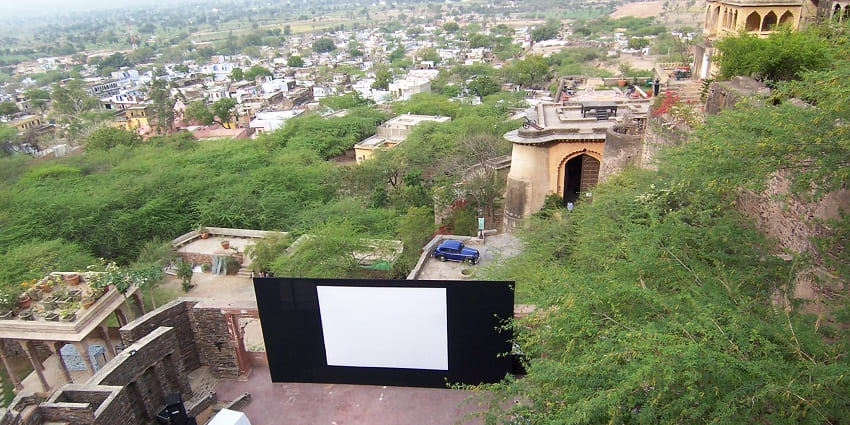 Neemrana Fort, surrounded by lush greenery, a lovely spot among Rajasthan picnic places.