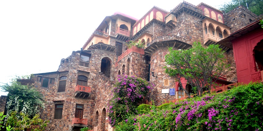 The Neemrana Fort Palace, one of the top places to visit near Delhi within 200 kms.