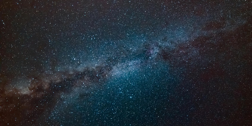 beautiful view of the Milky Way galaxy during night at Nehru Planetarium.