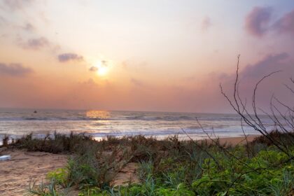 Scenic snapshot of the beautiful Nellore beach which is an idyllic place ti visit in Nellore