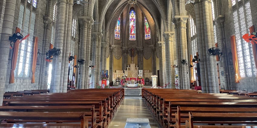 Visiting the Nha Trang Cathedral is one of the spiritual things to do in Nha Trang.