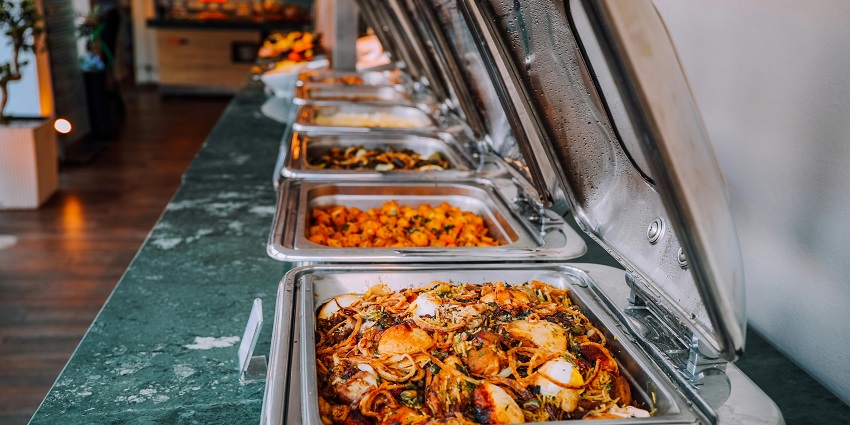 Image of unlimited buffet with various cuisines, perfect for large groups
