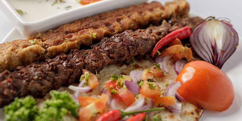 A selection of meat dishes, including Chicken kebabs from Non-Veg Nirvana
