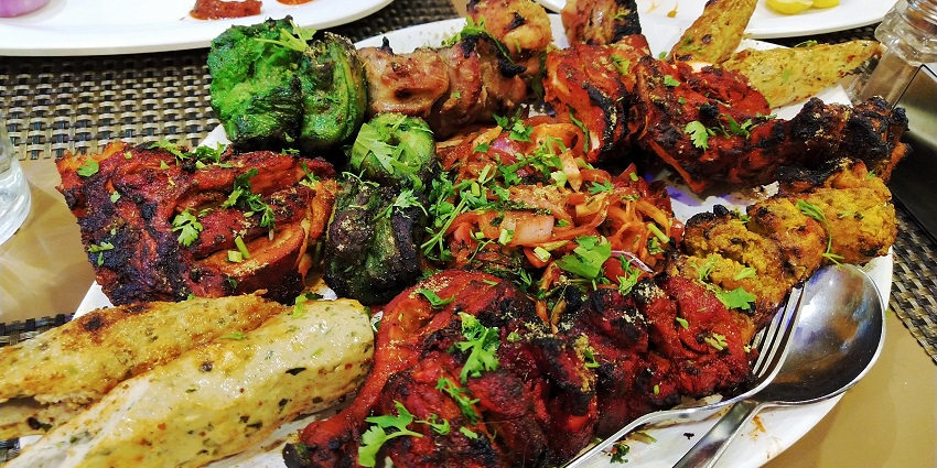 A chicken tikka platter serving as a perfect meal for non veg lovers