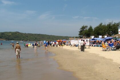 Baga Beach in North Goa is a haven for water sports like parasailing, jet skiing, and more.