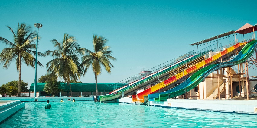 A glimpse of sprawling pools and stirring rides at the leisure hub of the region.