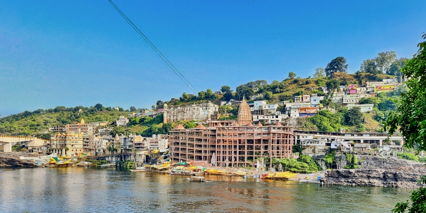 Omkareshwar Temple on Mandhata Island, one of the most famous places to visit near Indore